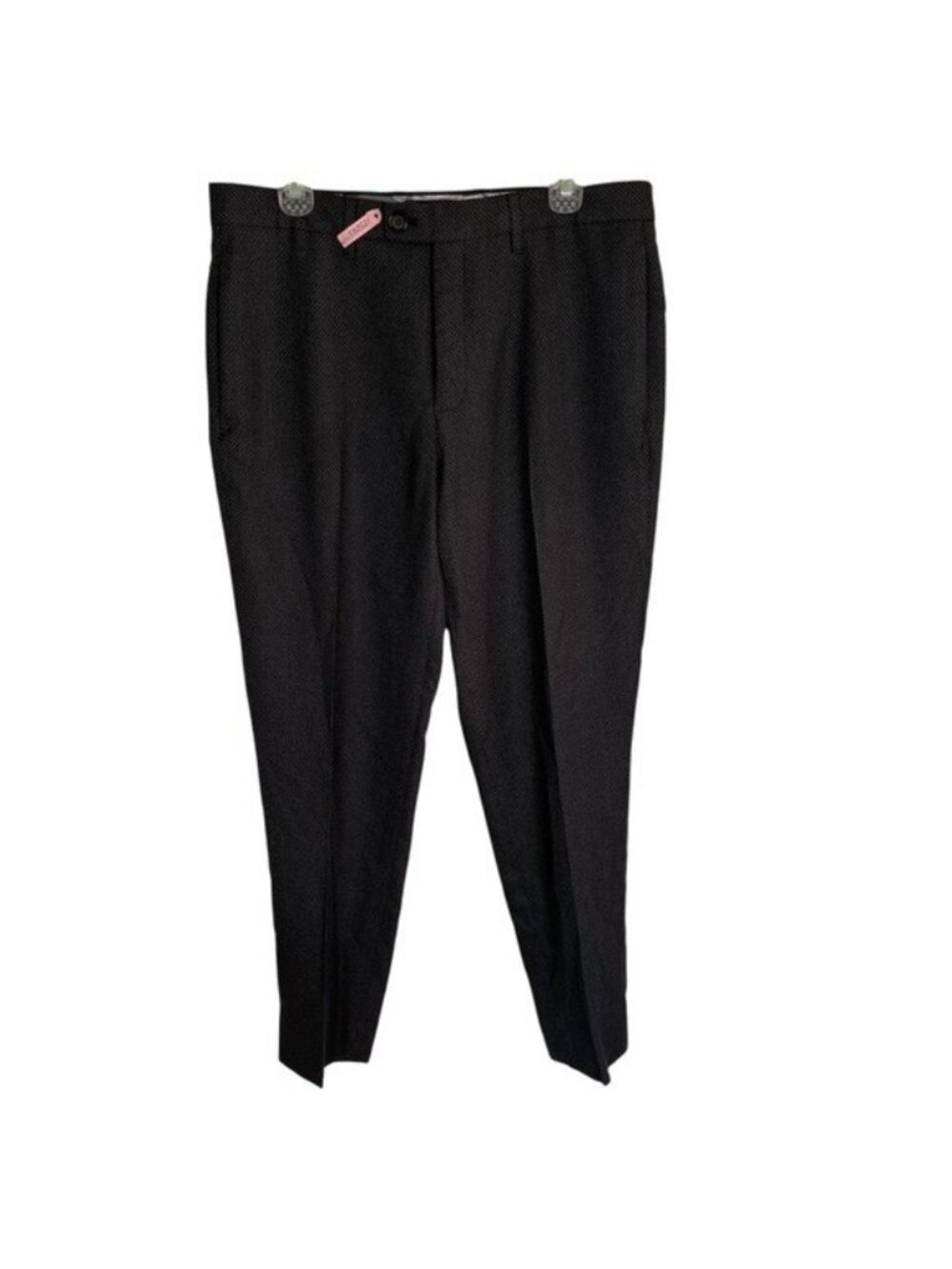 Ted Baker London Textured Black Dress Pants Size 34R preppy printed trousers